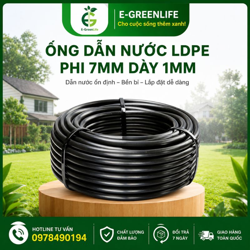 Địa chỉ mua Ống dẫn nước LDPE phi 7mm dày 1mm