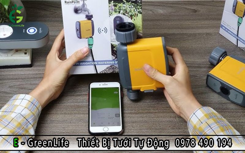 Cách sử dụng bộ điều khiển hẹn giờ tưới cây WiFi RainPoint đơn giản