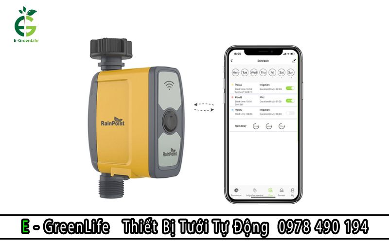 Cách thức hoạt động ổn định của bộ hẹn giờ tưới cây qua WiFi dùng pin RainPoint
