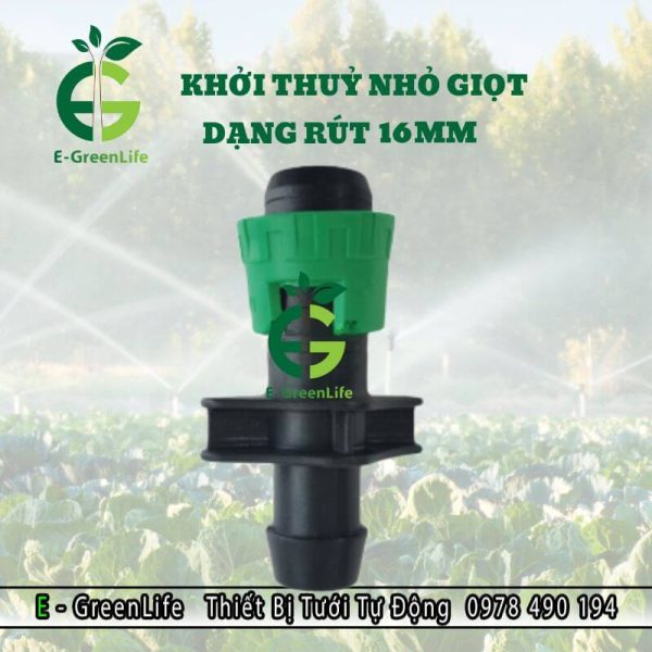 Hình ảnh khởi thuỷ nhỏ giọt dạng rút 16mm E-Greenlife