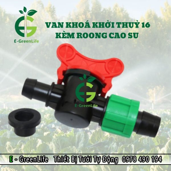 Hình ảnh van khoá khởi thuỷ nhỏ giọt 16 kèm roong