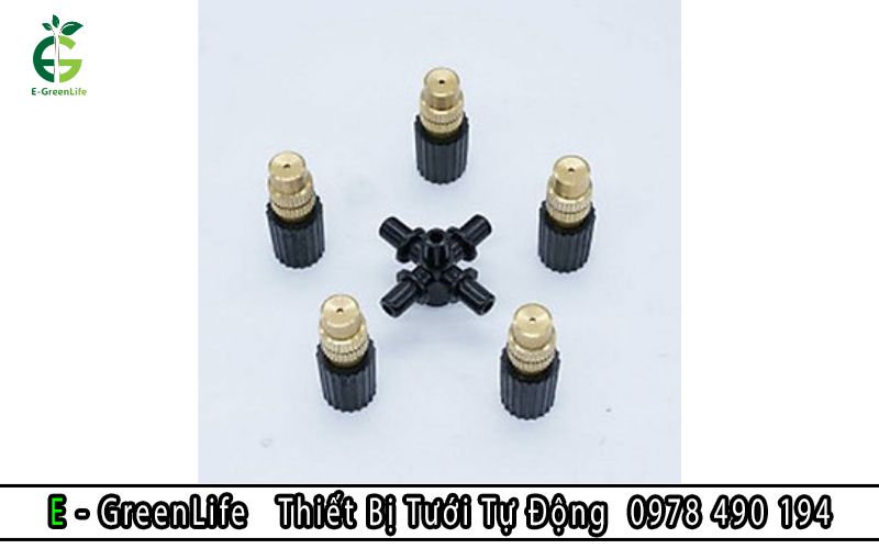 Béc phun sương đồng 5 cửa được ứng dụng vào nhiều mục đích khác nhau