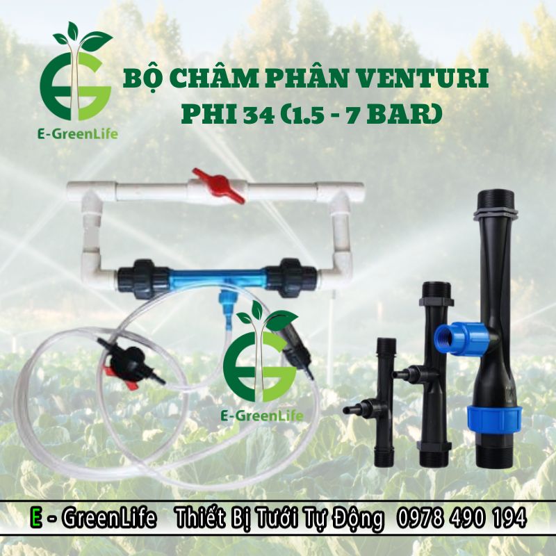 Hình ảnh cách lắp thiết bị châm phân Venturi phi 34