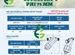 Hình ảnh cấu tạo của lọc đĩa chữ Y phi 75mm