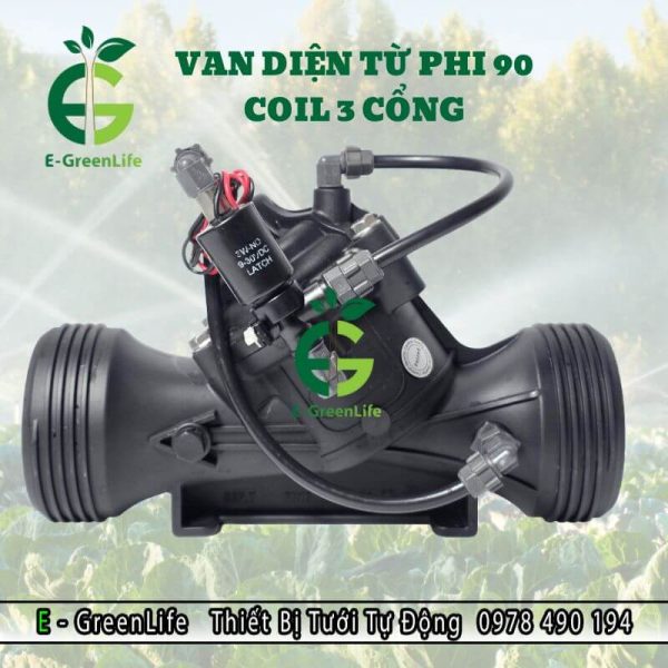 Hình ảnh địa chỉ van điện từ phi 90 coil 3 cổng
