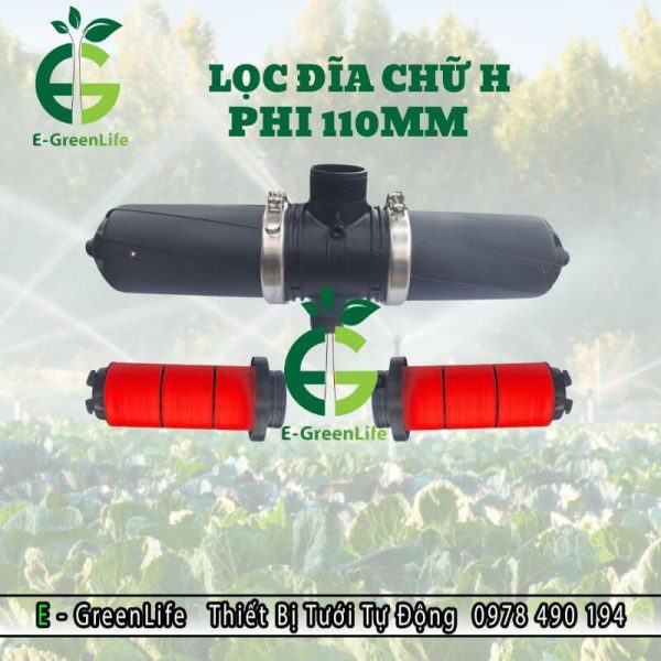 Hình ảnh lọc đĩa chữ H phi 110mm