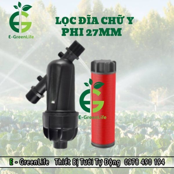 Hình ảnh lọc đĩa chữ Y phi 27mm