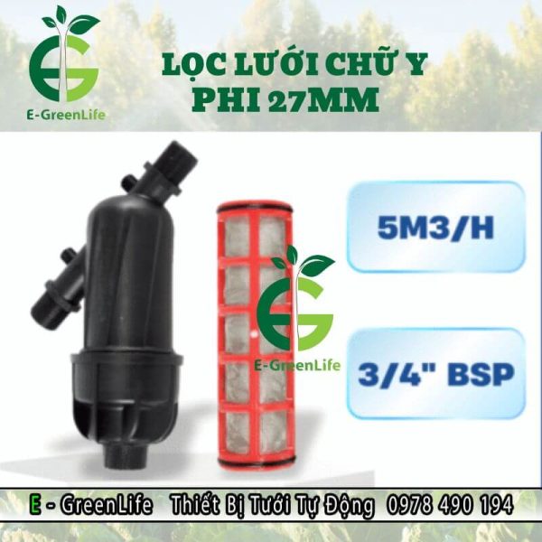 Hình ảnh lọc lưới chữ Y phi 27 mm