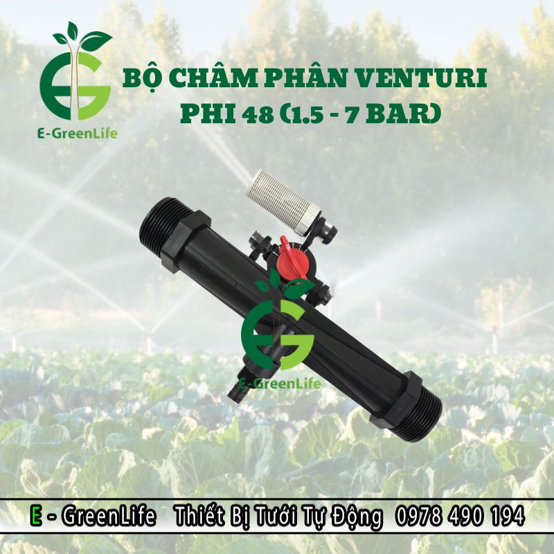 Hình ảnh mua thiết bị châm phân Venturi phi 48 mm tại E-Greenlife