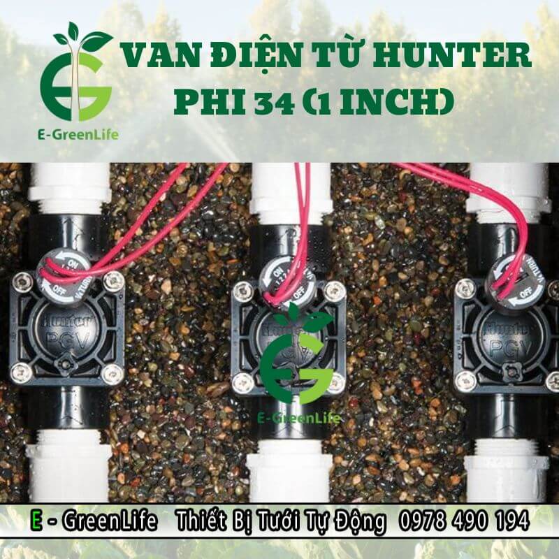 Hình ảnh thực tế van điện từ hunter phi 34 kích thước 1 inch