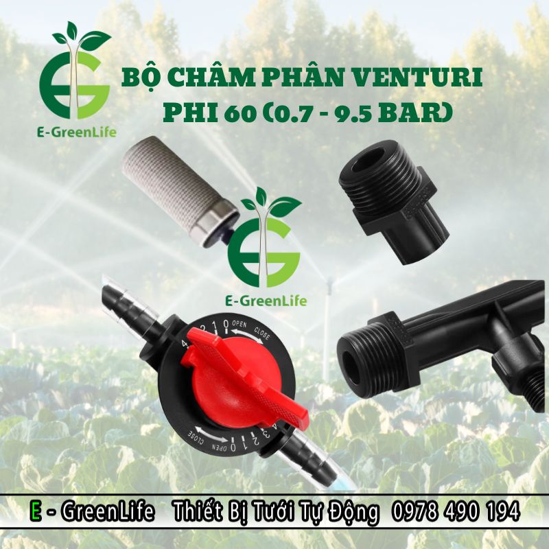 thiet-bi-bo-cham-phan-venturi-phi-60-model-0.7-9.5-bar Hình ảnh thiết bị bố châm phân Venturi phi 60