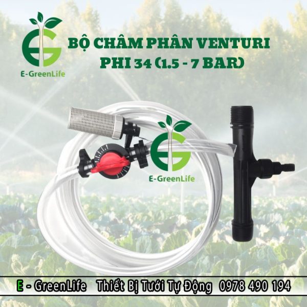 Hình ảnh thiết bị châm phân Venturi phi 34 tại Hà Nội