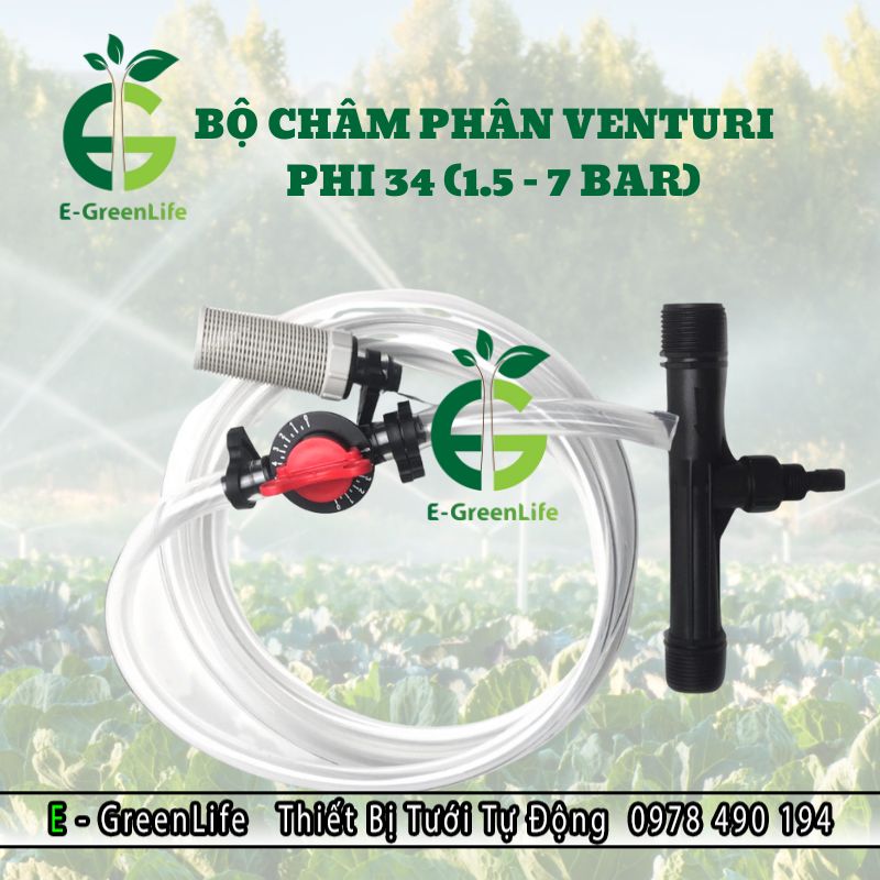 Hình ảnh thiết bị châm phân Venturi phi 34 tại Hà Nội