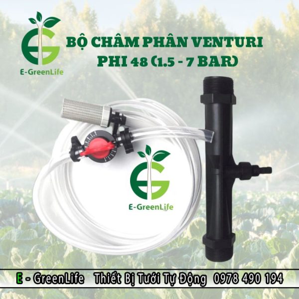 Hình ảnh thiết bị châm phân venturi phi 48 mm