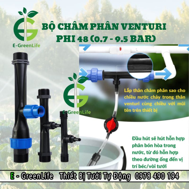 thiet-bi-cham-phan-venturi-phi-48 Hình ảnh thiết bị châm phân Venturi phi 48