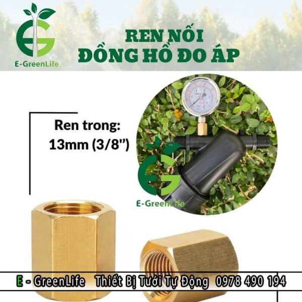 Hình ảnh thiết bị ren nối đồng hồ đo áp