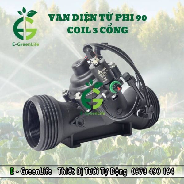 Hình ảnh van điện từ phi 90 coil 3 cổng