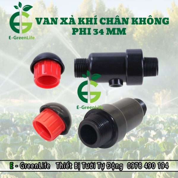 Van xả khi chân không phi 34mm E-GreenLife