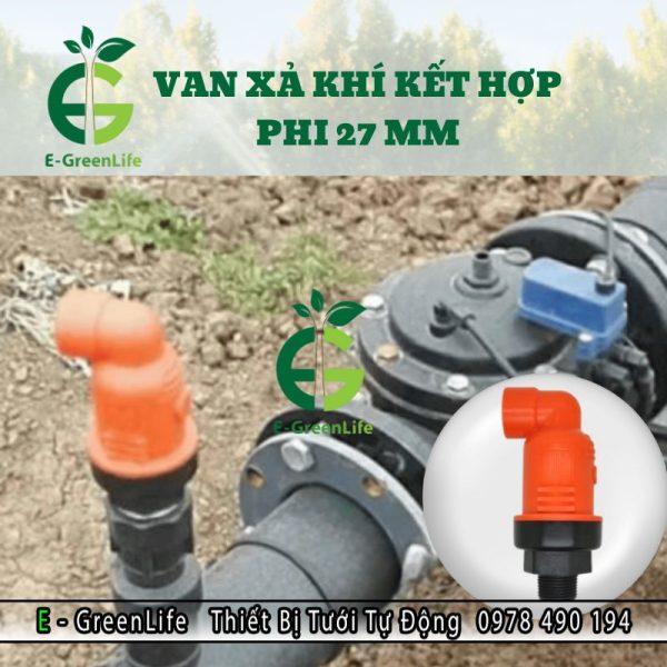 Hình ảnh van xả khí kết hợp phi 27mm