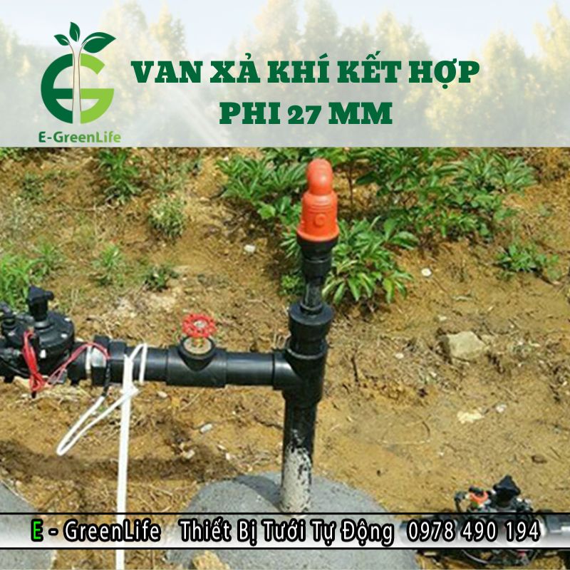 Hình ảnh van xả khí kết hợp ren ngoài 27mm