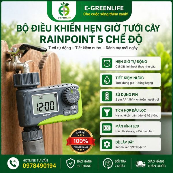 Hình ảnh Bộ điều khiển hẹn giờ tưới cây RainPoint