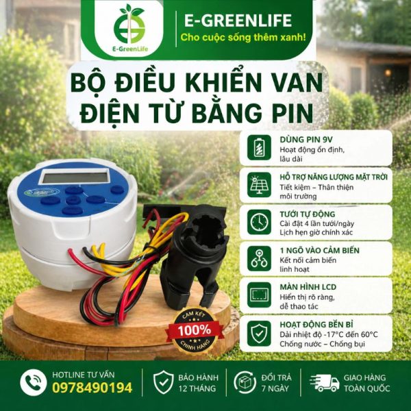 Hình ảnh bộ điều khiển van điện từ bằng pin