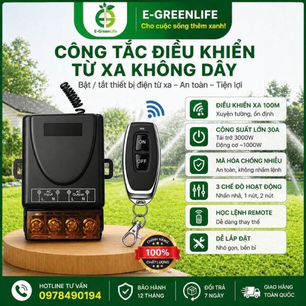 Công tắc điều khiển từ xa không dây E-GreenLife