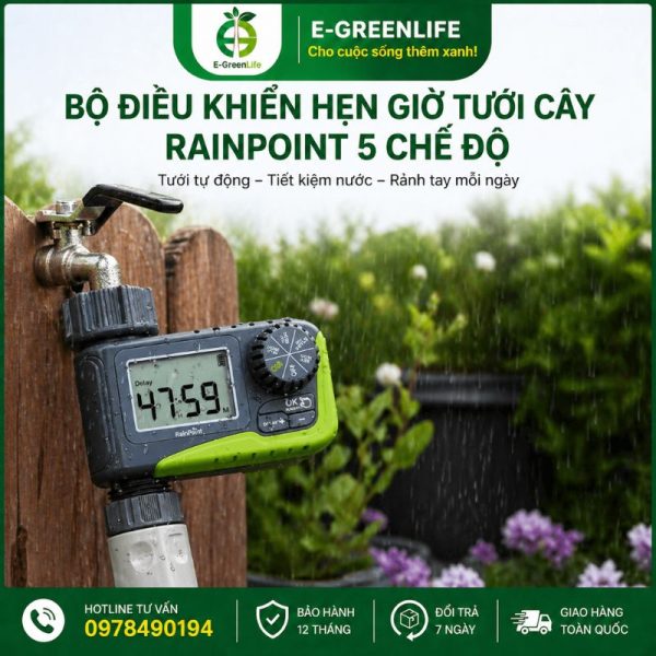 Hình ảnh địa chỉ bán bộ điều khiển hẹn giờ tưới cây Rainpoint E-GreenLife