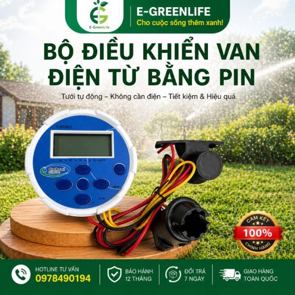 Hình ảnh địa chỉ bộ điều khiển van điện từ bằng pin tại E-GreenLife