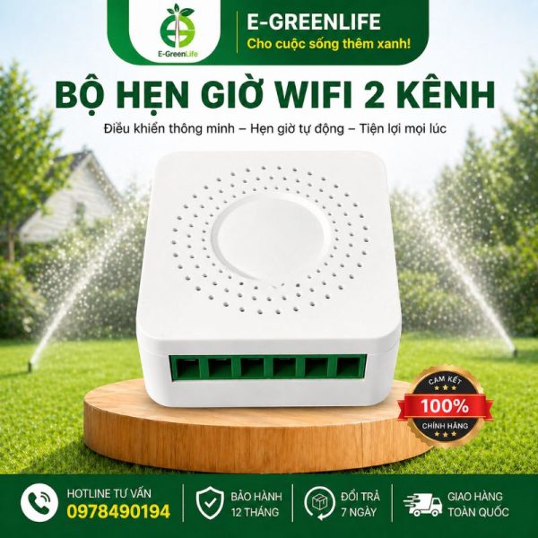 Hình ảnh địa chỉ mua Bộ hẹn giờ wifi 2 kênh E-GreenLife