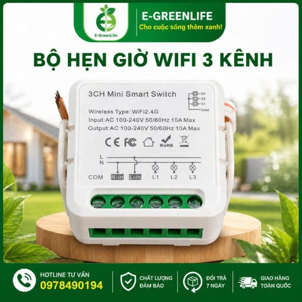 Hình ảnh E-GreenLife bán bộ hẹn giờ wifi 3 kênh