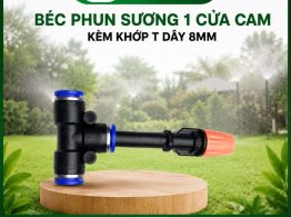 Hình ảnh Béc phun sương 1 cửa cam kèm khớp T dây 8mm E-GreenLife