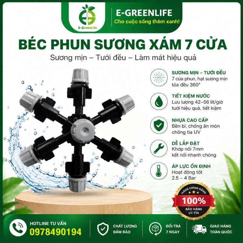 bec-phun-suong-xam-7-cua-E-GreenLife Béc phun sương xám 7 cửa