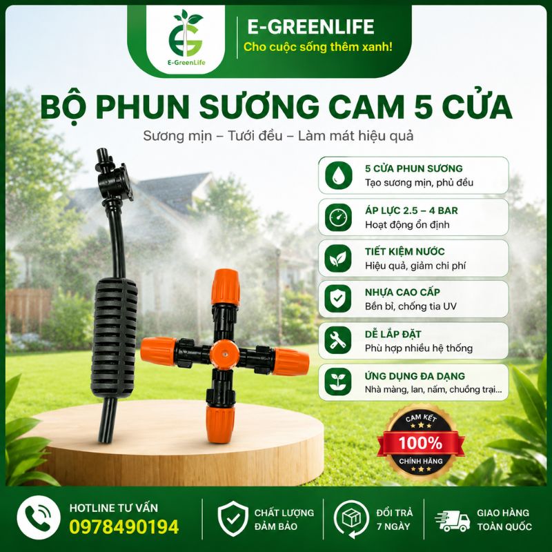 bo-phun-suong-cam-5-cua-E-GreenLife Bộ phun sương cam 5 cửa