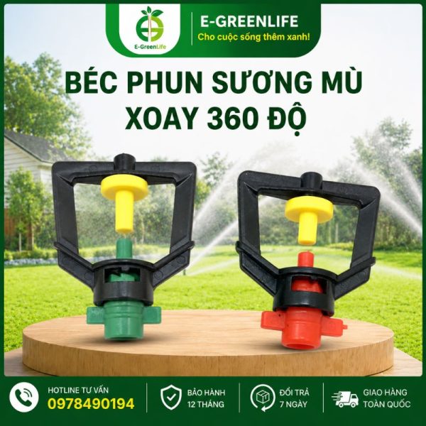 Địa chỉ bán Béc phun sương mù xoay 360 độ tại E-GreenLife