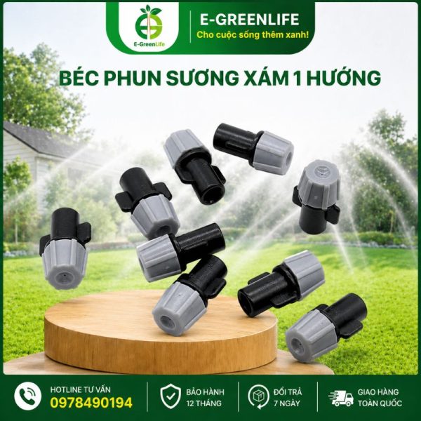 Hình ảnh địa chỉ bán béc phun sương xám 1 hướng E-GreenLife