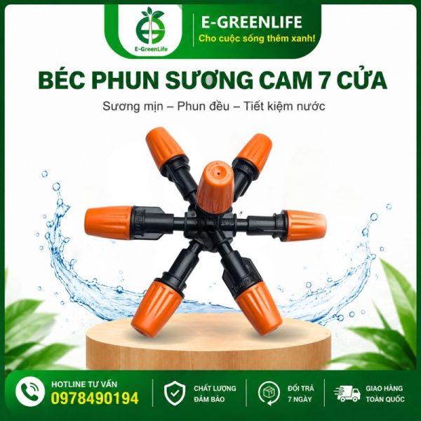 Địa chỉ mua Béc phun sương cam 7 cửa uy tín