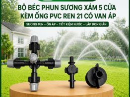 Địa chỉ mua Bộ béc phun sương xám 5 cửa kèm ống PVC ren 21 có van áp