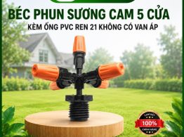 Mua Béc phun sương cam 5 cửa kèm ống PVC ren 21 không có van áp