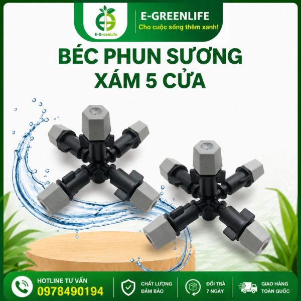Mua Béc phun sương xám 5 cửa tại E-GreenLife