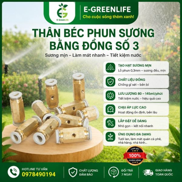 Hình ảnh Thân béc phun sương bằng đồng số 3