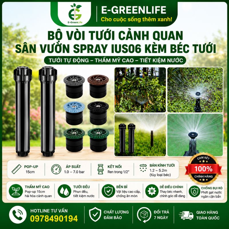 bo-voi-tuoi-canh-quan-san-vuon-spray-ius06-kem-bec-tuoi-chat-luong-E-GreenLife Bộ vòi tưới cảnh quan sân vườn Spray IUS06 kèm béc tưới chất lượng
