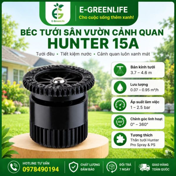 Mua Béc tưới sân vườn cảnh quan Hunter 15A