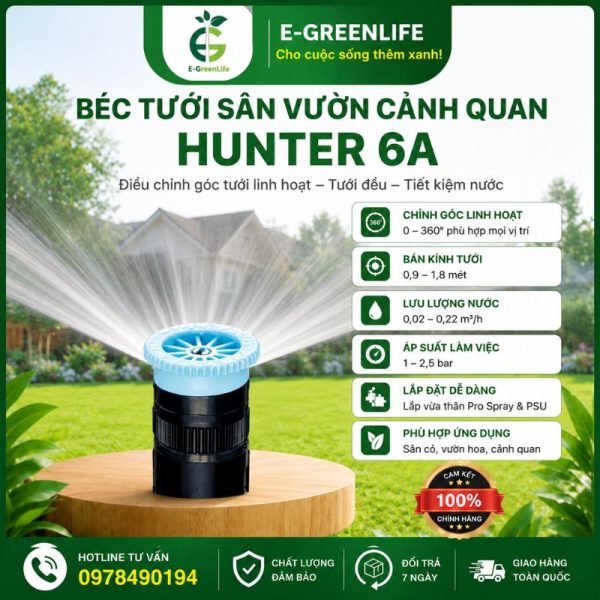 Địa chỉ bán Béc tưới sân vườn cảnh quan Hunter 6A