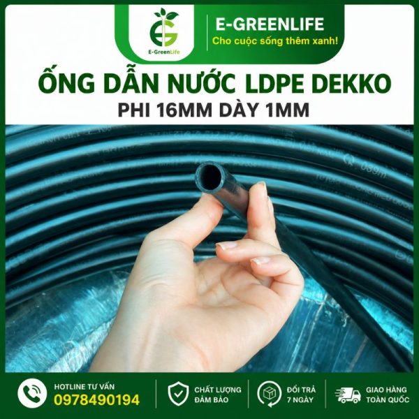 Địa chỉ mua Ống dẫn nước LDPE Dekko phi 16mm dày 1mm tại E-GreenLife