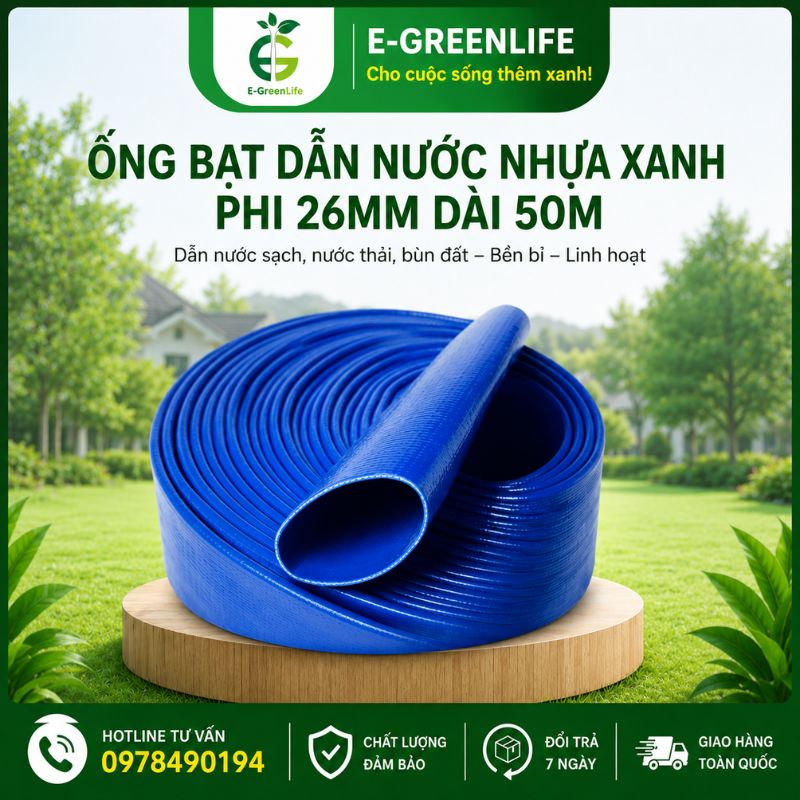 mua-ong-bat-dan-nuoc-nhua-xanh-phi-26mm-dai-50m-o-dau Mua Ống bạt dẫn nước nhựa xanh phi 26mm dài 50m