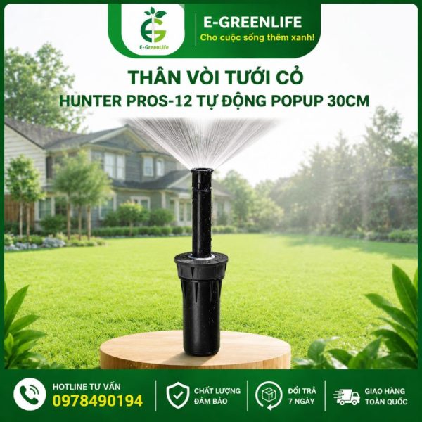 Mua Thân vòi tưới cỏ Hunter Pros-12 tự động popup 30cm