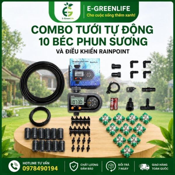 E-GreenLife bán 10 béc phun sương và điều khiển rainpoint