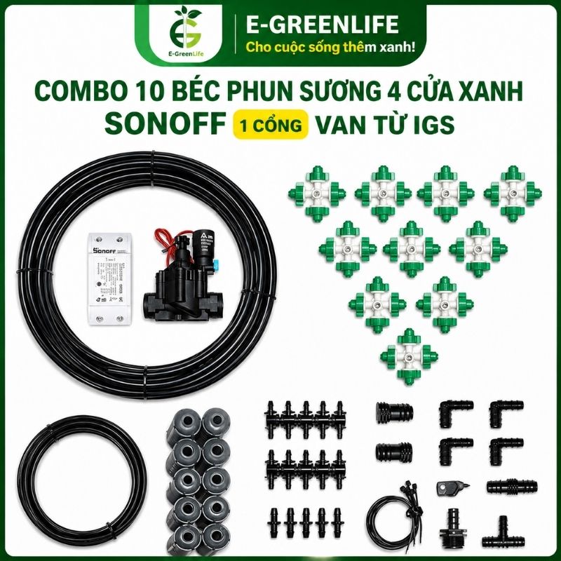 E-GreenLife-ban-combo-10-bec-phun-suong-xanh-4-cua E-GreenLife bán Combo 10 béc phun sương xanh 4 cửa