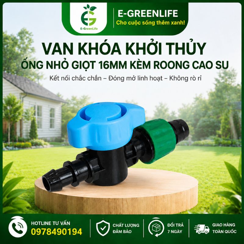 E-GreenLife-ban-van-khoa-khoi-thuy-ong-nho-giot-16mm-kem-roong-cao-su E-GreenLife bán Van khóa khởi thủy ống nhỏ giọt 16mm kèm roong cao su